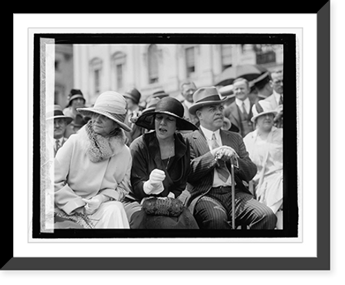 Historic Framed Print, Mrs. Borah, Mr. & Mrs. Longworth at Hopi snake dance, 5/15/26,  17-7/8" x 21-7/8"