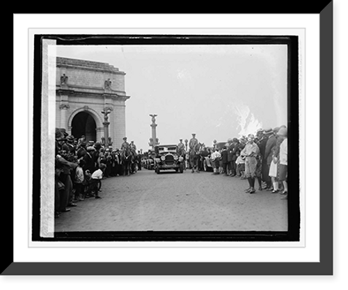 Historic Framed Print, Prince & Princess Adolphus leaving station, 5/27/26,  17-7/8" x 21-7/8"