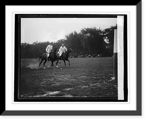 Historic Framed Print, Polo game bet.. 3rd Calvalry & War Dept. team, 5/27/26,  17-7/8" x 21-7/8"