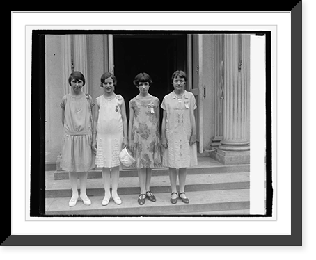 Historic Framed Print, Champion spellers in Natl. Spelling Bee, 6/18/26,  17-7/8" x 21-7/8"