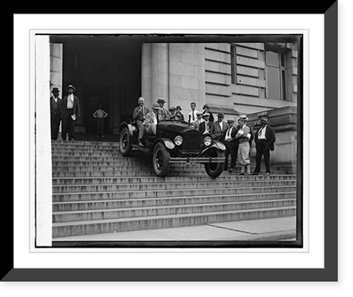 Historic Framed Print, Ford Motor Co. Marine Car at Dist. Bldg., 9/14/26,  17-7/8" x 21-7/8"