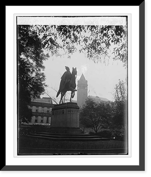 Historic Framed Print, Pulaski statue, 11/10/26,  17-7/8" x 21-7/8"