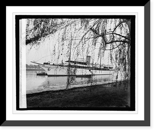 Historic Framed Print, Cyrus H.K. Curtis yacht, 4/19/27 - 3,  17-7/8" x 21-7/8"