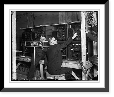 Testing installation for broadcasting the Inauguration, 2/27/29, Antique Wall Art