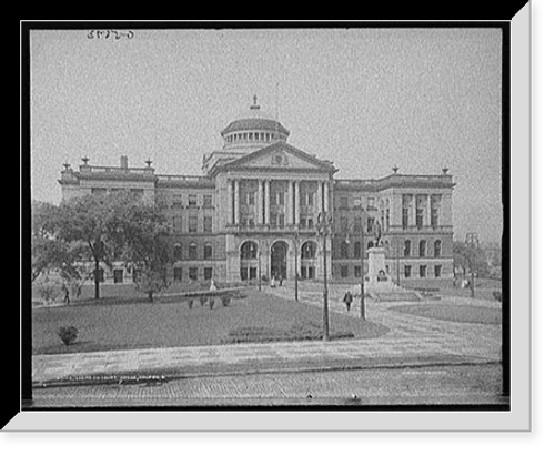 Historic Framed Print, Lucas Co[unty] Court House, Toledo, O[hio],  17-7/8" x 21-7/8"