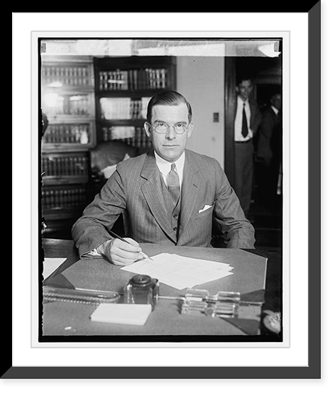 Historic Framed Print, Chas. Evans Hughes, Jr., [6/1/29],  17-7/8" x 21-7/8"