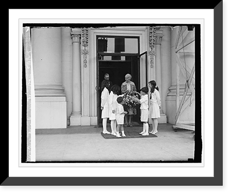 Historic Framed Print, Mrs. Hoover, May Day, 5/1/29 - 2,  17-7/8" x 21-7/8"