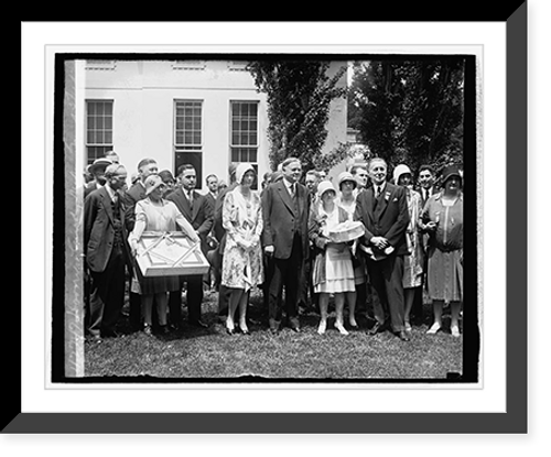 Historic Framed Print, Hoover & candy makers group, 5/16/29,  17-7/8" x 21-7/8"