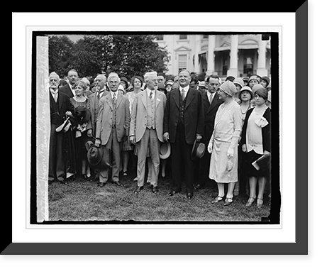 Historic Framed Print, Hoover & Am. Library Assn., 5/15/29,  17-7/8" x 21-7/8"