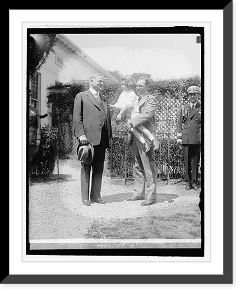 Historic Framed Print, Hoover re. Buddy Poppy, 4/24/29,  17-7/8" x 21-7/8"