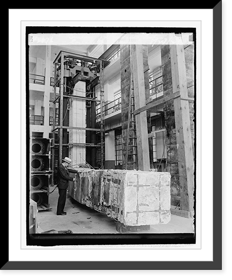 Historic Framed Print, Bureau of Standards, testing concrete beams, 8/24/29 - 2,  17-7/8" x 21-7/8"