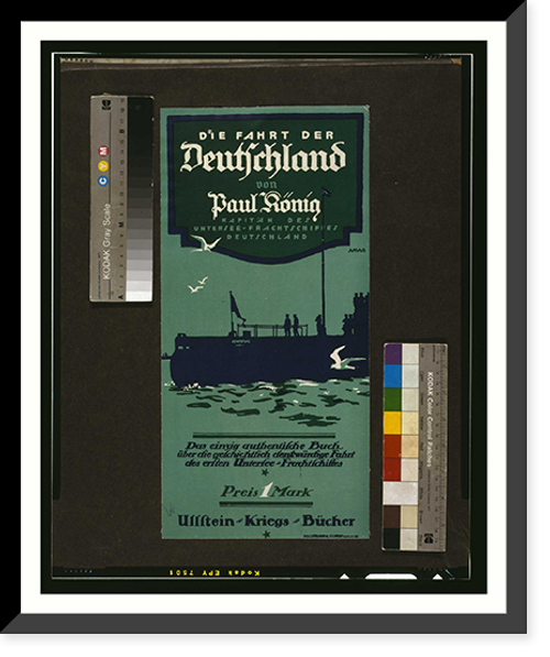 Historic Framed Print, Die Fahrt der Deutschland von Paul Koumlnig. Amar.,  17-7/8" x 21-7/8"