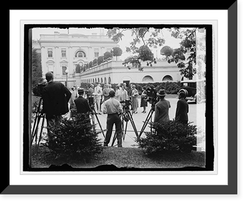 Historic Framed Print, Secty. Wilburn addressing Committee on Child Health, 7/25/29,  17-7/8" x 21-7/8"
