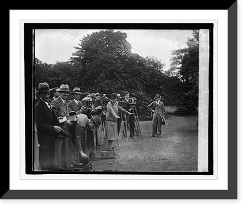 Historic Framed Print, Mrs. Hoover directing Girl Scouts, [10/5/29],  17-7/8" x 21-7/8"