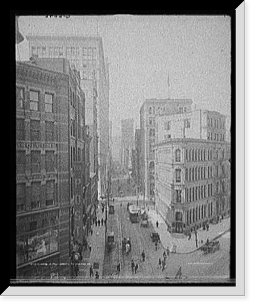 Historic Framed Print, Wood St. from Liberty [Avenue], Pittsburgh, Pa.,  17-7/8" x 21-7/8"