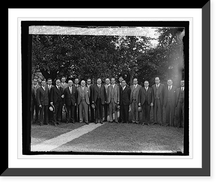 Historic Framed Print, National Conference of Business Paper Editors with Hoover, 9/20/29,  17-7/8" x 21-7/8"