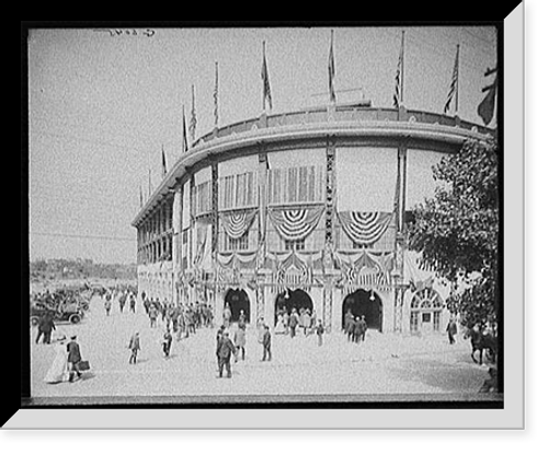 Historic Framed Print, Entrance to Forbes Field, Pittsburgh, Pa.,  17-7/8" x 21-7/8"