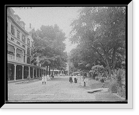 Historic Framed Print, West front of the Kittatinny [House], Delaware Water Gap, Pa.,  17-7/8" x 21-7/8"