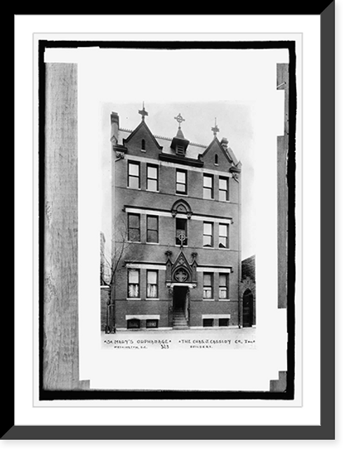 Historic Framed Print, St. Mary's Orphanage, Washington, D.C.,  17-7/8" x 21-7/8"