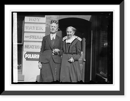 Historic Framed Print, Miss Belva Lockwood & Rev. Mrs. Olympia Brown, 1913,  17-7/8" x 21-7/8"