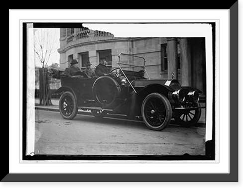 Historic Framed Print, Pres. Taft in auto,  17-7/8" x 21-7/8"