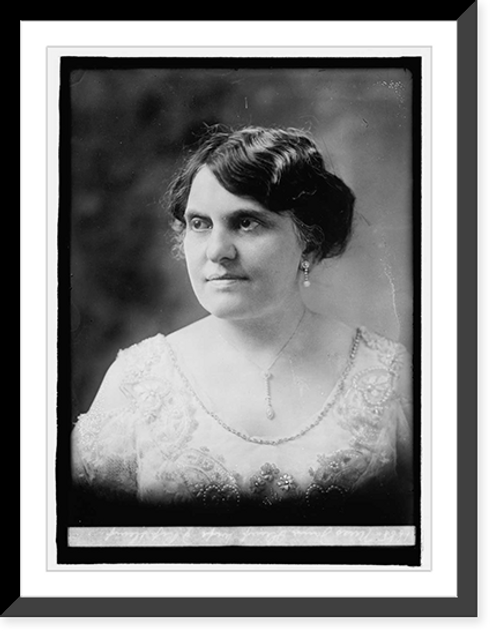 Historic Framed Print, Miss Janie Slemp, wife of Rep. Slemp,  17-7/8" x 21-7/8"