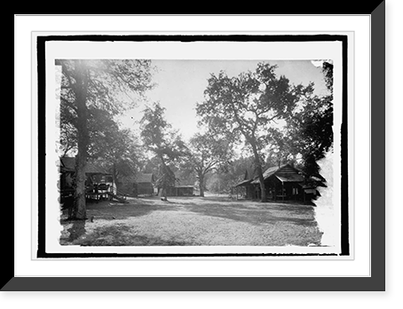 Historic Framed Print, Cabins of Redstone Park, Sequoia Nat. Forest, Tulane County, Cal.,  17-7/8" x 21-7/8"