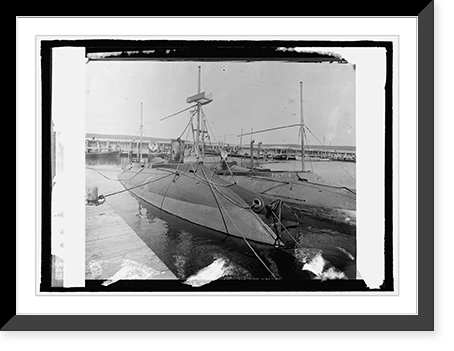 Historic Framed Print, Submarines, [...], Fulton, Holland,  17-7/8" x 21-7/8"