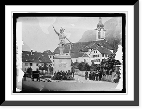 Historic Framed Print, Switzerland. Statue of William Fell at Al[...],  17-7/8" x 21-7/8"