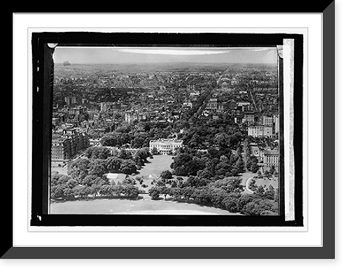 Historic Framed Print, White House from Monument,  17-7/8" x 21-7/8"