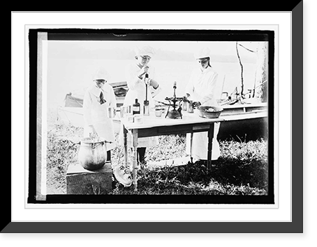 Girl Scouts canning fish, Historic Reproduction