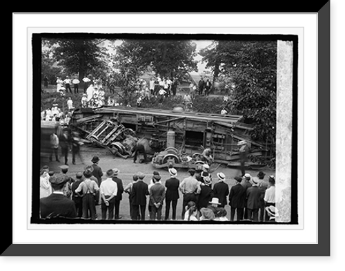 Historic Framed Print, Street car wreck, Eckington,  17-7/8" x 21-7/8"