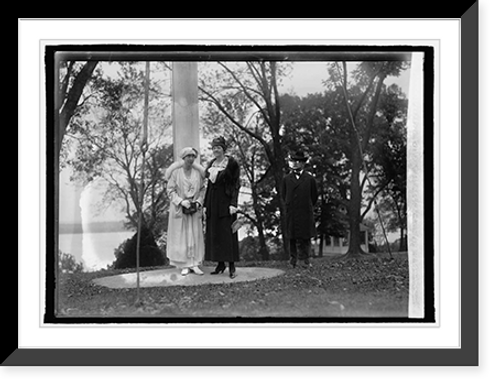 Historic Framed Print, Queen & Mrs. Marshall, Mt. Vernon,  17-7/8" x 21-7/8"