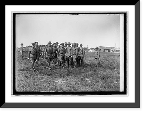 Historic Framed Print, Pershing at Camp Humphries, [7/18/21],  17-7/8" x 21-7/8"