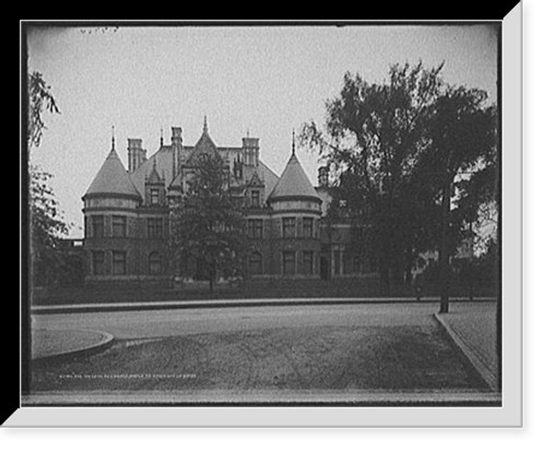 Historic Framed Print, The Wesson residence, Maple St., Springfield, Mass.,  17-7/8" x 21-7/8"