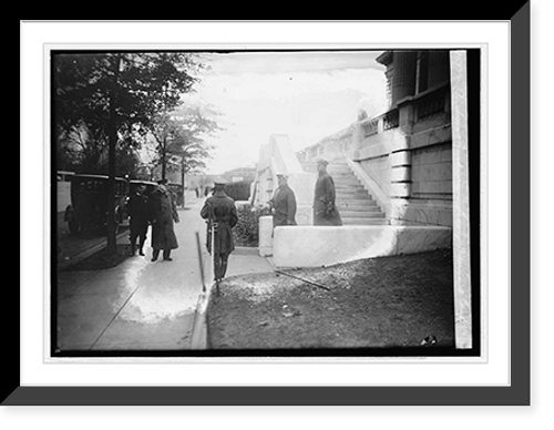 Historic Framed Print, Pershing & Quekemeyer leaving Disarmament Conf., 11/12/21,  17-7/8" x 21-7/8"