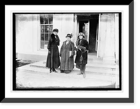 Historic Framed Print, Left to right: Mrs. Herman A. Vedder, Mrs Chas. A. Neisel, both of New York, and Mrs. Ar,  17-7/8" x 21-7/8"