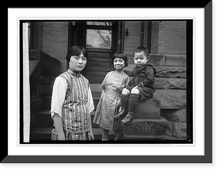 Mrs. G.T. Chao & children, 11/26/21, Antique Print
