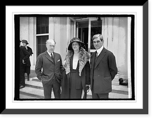Historic Framed Print, Howard Chandler Christie, Mrs. C. & Geo. Christian, 4/24/22,  17-7/8" x 21-7/8"