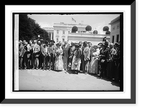 Pres. Harding & Confederate Vets, 6/23/22, Vintage Wall Art