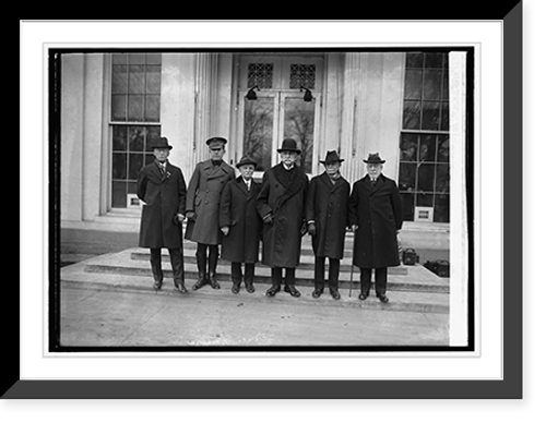 Historic Framed Print, War Veteran's group, 2/15/23,  17-7/8" x 21-7/8"