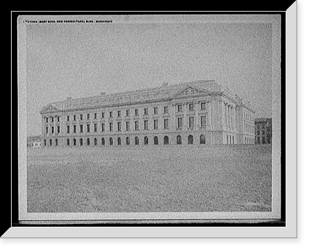 Historic Framed Print, West wing, new agricultural [Dept. of Agriculture]Building, Washington, D.C.,  17-7/8" x 21-7/8"
