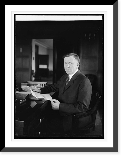 Historic Framed Print, D.D. Davis, Asst. Secty. Interior, 3/16/23,  17-7/8" x 21-7/8"