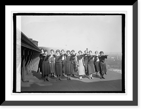 Historic Framed Print, Post Ofc. Clerks, calisthenics - 2,  17-7/8" x 21-7/8"