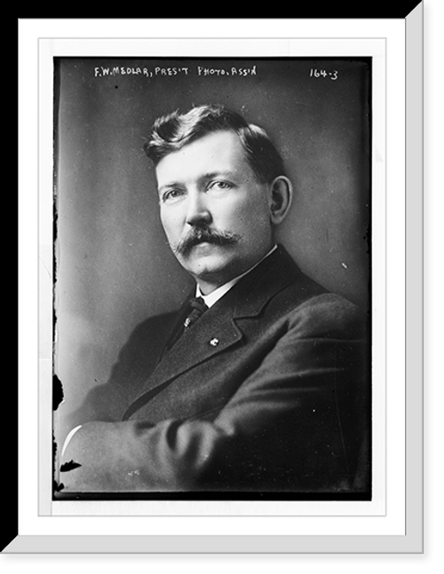 Historic Framed Print, F.W. Medlar, President of Photo. Assn., portrait bust,  17-7/8" x 21-7/8"