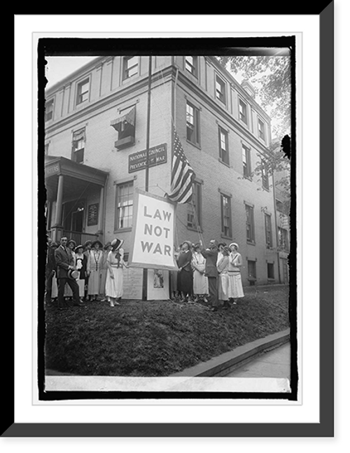 Historic Framed Print, Law not war, 7/30/23,  17-7/8" x 21-7/8"