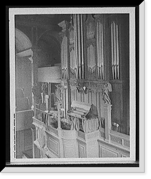 Historic Framed Print, Organ, Old North Church [i.e. Christ Church], Boston, Mass.,  17-7/8" x 21-7/8"