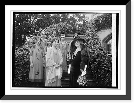 Mrs. Coolidge & Campfire Girls, 10/18/23, Antique Print
