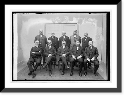 Historic Framed Print, Wallace & Dept. Heads, 11/5/23,  17-7/8" x 21-7/8"