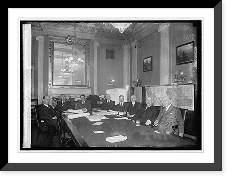 Historic Framed Print, Reorganization committee, 1/7/24,  17-7/8" x 21-7/8"